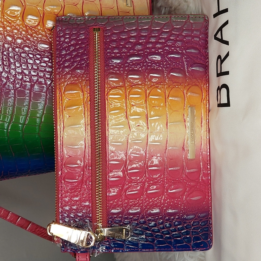 Brahmin Croc-Embossed Tote and Pouch Set
*limited offer free leather jacket * - Picture 5 of 16